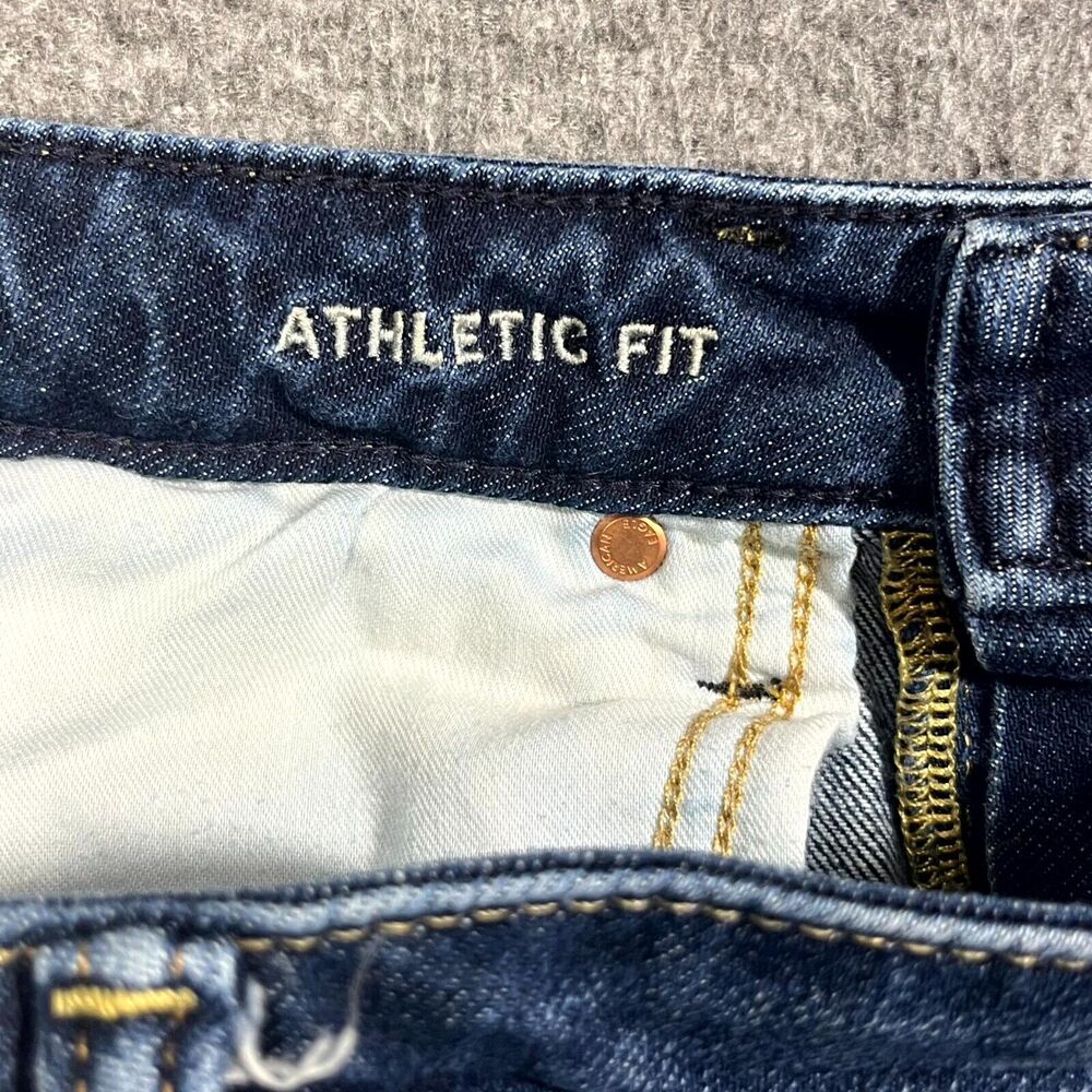 American Eagle Jeans Mens 29x34 (A:30x32.5) Athletic fit Whiskered Flex Denim - Picture 10 of 12
